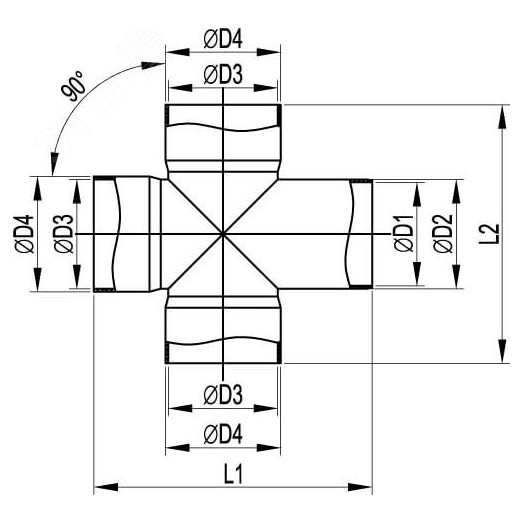 Переходник 16 мм IP67 армированная труба - жесткая труба