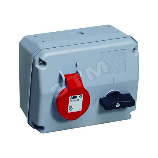 Розетка кабельная 16А 3Р+E IР44 с выключателем/блокировкой 415В CEWE