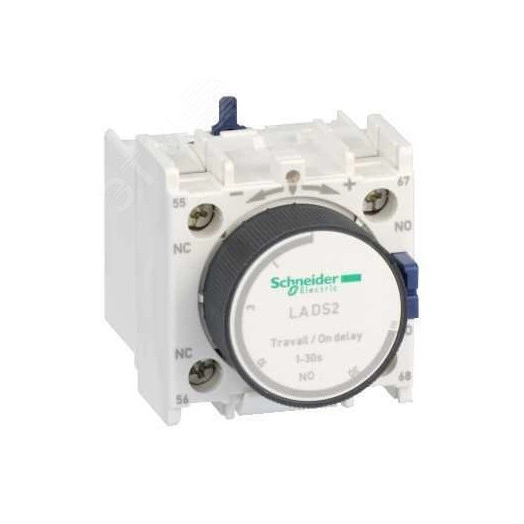 Блок контактный дополнительный к LC1-D выдержка времени 1-30с фронтальный 1но+1нз