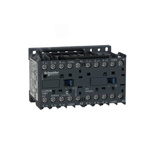 Пускатель магнитный 6А катушка управления 220В АС реверсивный 1НО LC2K