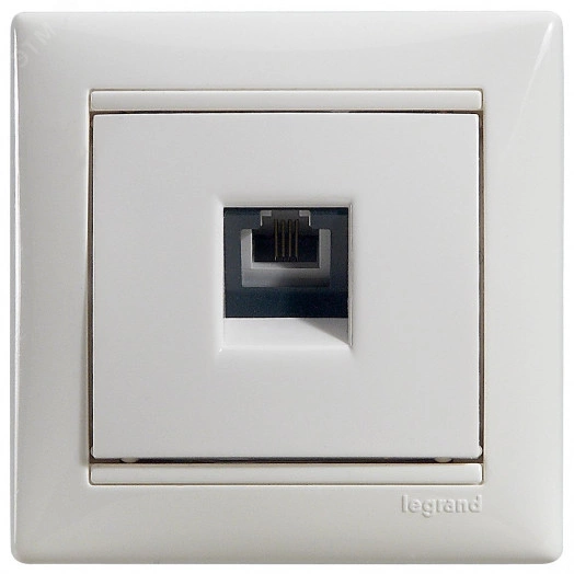 VALENA Розетка телефонная RJ11х1 в рамку белая