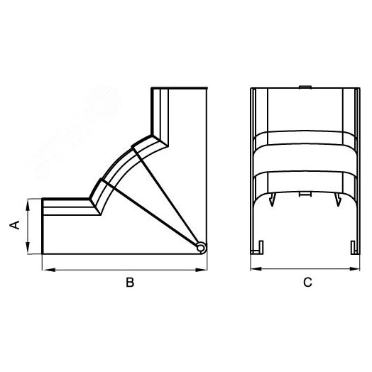 Переходник  H80-H50 100 мм