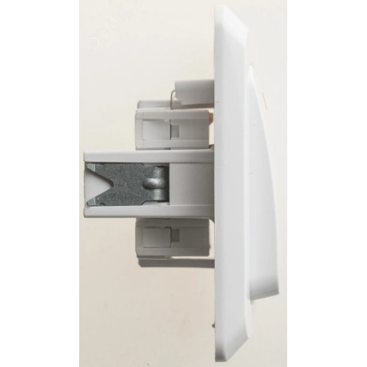 ЭТЮД Переключатель одноклавишный скрытый с подсветкой белый сх.6