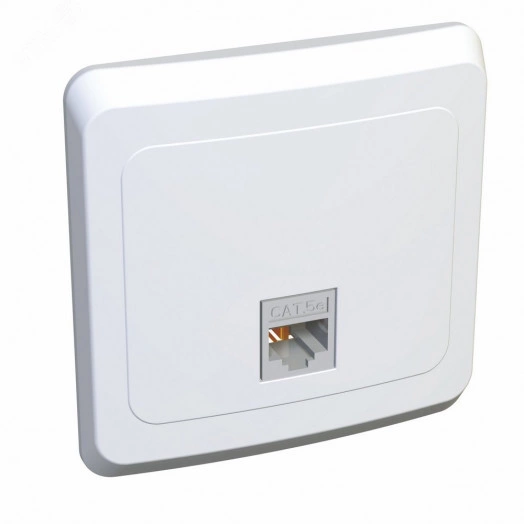 ЭТЮД Розетка телефонная 1хRJ11 скрытая белая