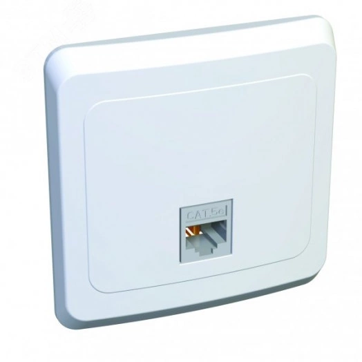 ЭТЮД Розетка телефонная 1хRJ11 скрытая белая