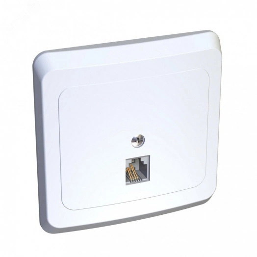 ЭТЮД Розетка телефонная 1хRJ11 скрытая белая
