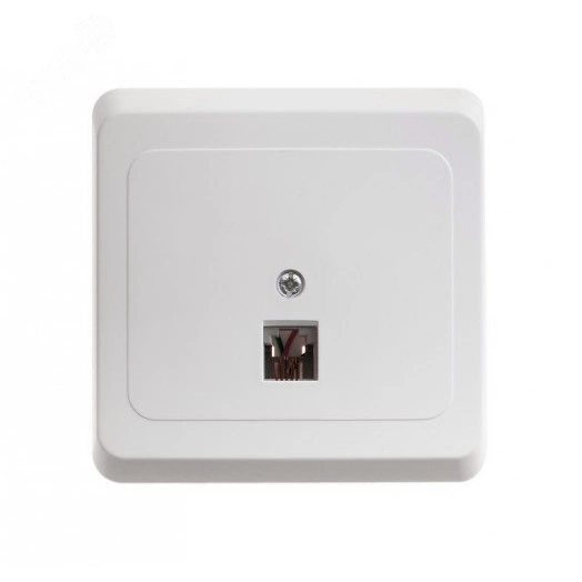 ЭТЮД Розетка телефонная 1хRJ11 скрытая белая