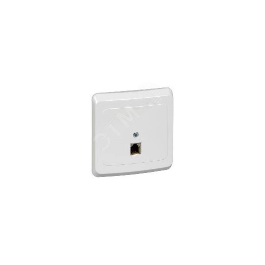 ЭТЮД Розетка телефонная 1хRJ11 скрытая белая