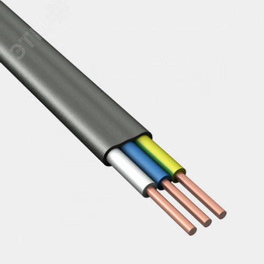 Кабель силовой ВВГнг(А)-LS 3х4 плоский (N.PE)-0.660