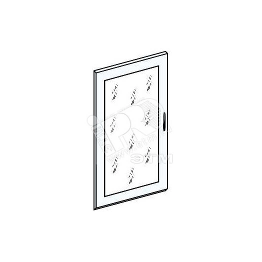 Дверь комплектного шкафа прозрачная 550мм 6 ряда