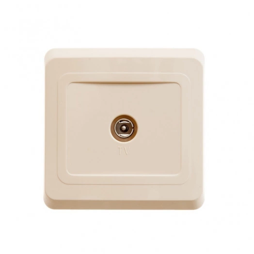 ЭТЮД Розетка телевизионная TV 0.7дБ скрытая бежевая