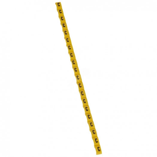 Маркировка буква (C) черный/желтый Duplix (600шт)