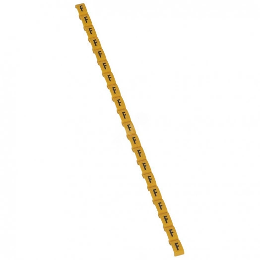 Маркировка буква (F) черный/желтый Duplix (600шт)