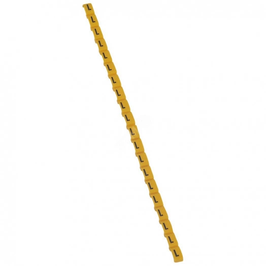 Маркировка буква (L) черный/желтый Duplix (600шт)