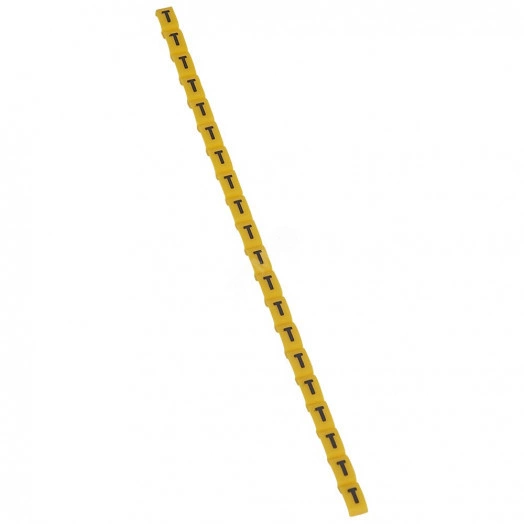 Маркировка буква (T) черный/желтый Duplix (600шт)