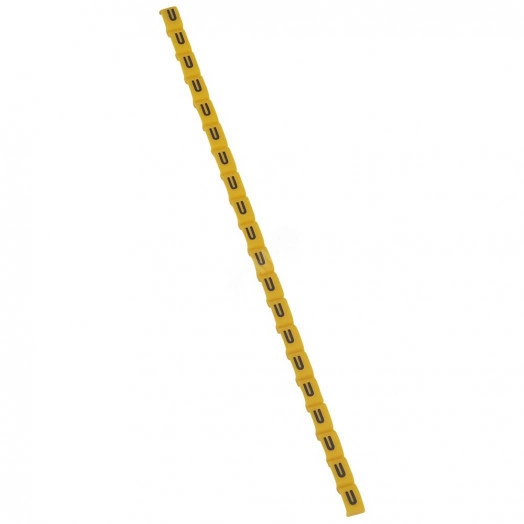 Маркировка буква (U) черный/желтый Duplix (600шт)