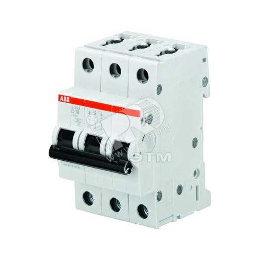 Выключатель автоматический трехполюсный 16А D S203 6кА