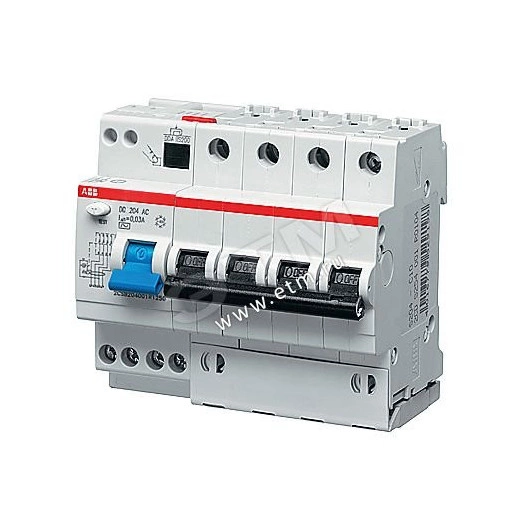 Выключатель автоматический дифференциальный (АВДТ) DS204 4п 25А 30мА С AC