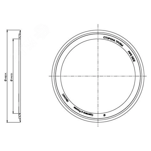 Кольцо резиновое уплотнительное для двустенной трубы D 110мм