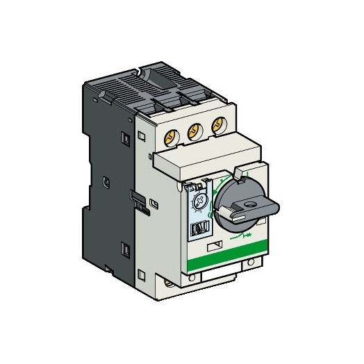Выключатель автоматический для защиты электродвигателей 2.5-4А GV2 управление ручкой винтовые зажимы +1но/1нз фронатальный