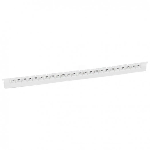 Планка маркировочная 2.3мм буквы (K) черная/белая Memocab 240шт