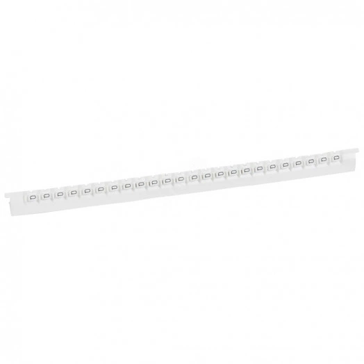 Планка маркировочная 2.3мм буквы (Q) черная/белая Memocab 240шт