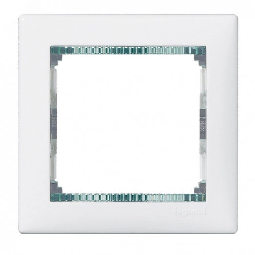 VALENA Рамка 1 пост горизонтальная белый/кристалл