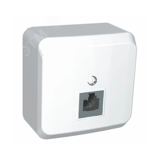 ЭТЮД Розетка телефонная 1xRJ11 наружная белая