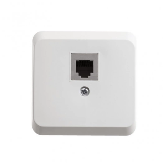 ЭТЮД Розетка телефонная 1xRJ11 наружная белая