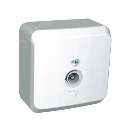 ЭТЮД Розетка телевизионная TV 0.7дБ наружная белая