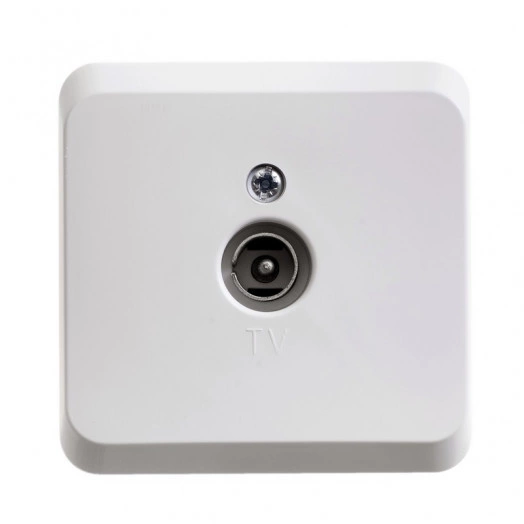 ЭТЮД Розетка телевизионная TV 0.7дБ наружная белая