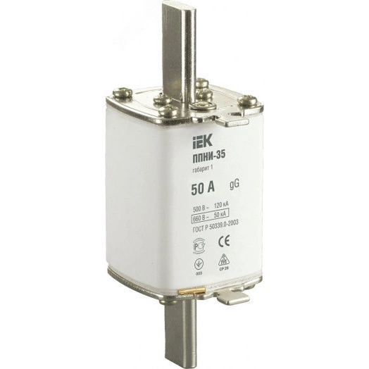 Плавкая вставка предохранителя ППНИ-35, габарит 1, 50А
