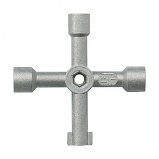 Ключ вставка для замков с квадратным выступом 6мм и 8мм, с треугольным выступом 8мм, с двойной прорезью