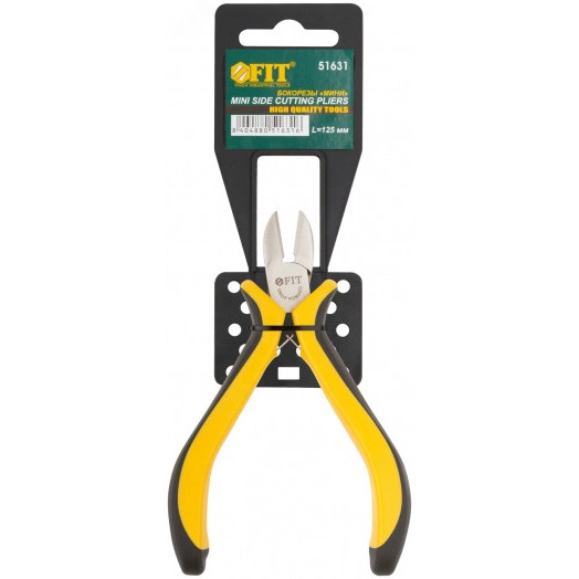 Бокорезы ''Мини'' Профи никелированное покрытие, черно-желтые мягкие ручки 115 мм