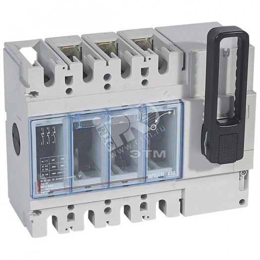 Выключатель-разъединитель DPX-IS 630 без дистанционного отключения 400А 3П рукоятка спереди