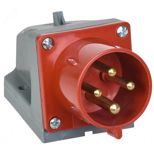 Вилка кабельная 32А 3Р+E IР44 на поверхность 380В 524