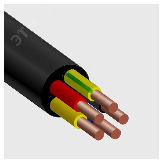 Кабель силовой ВВГнг(А)-FRLS 5х6 (N, PE) -1 однопроволочный