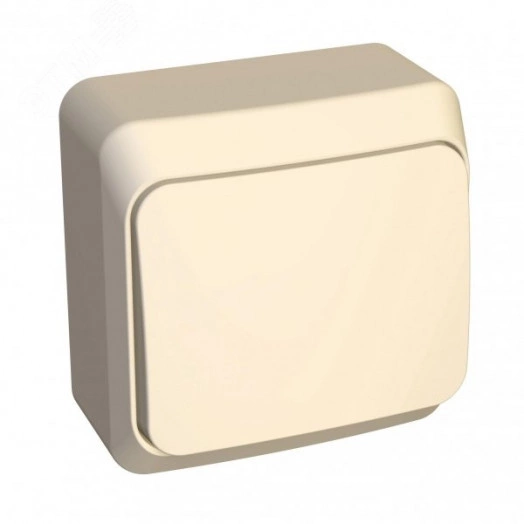 ЭТЮД Выключатель кнопочный наружный бежевый