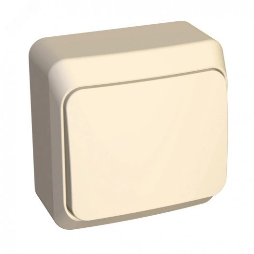 ЭТЮД Выключатель кнопочный наружный бежевый