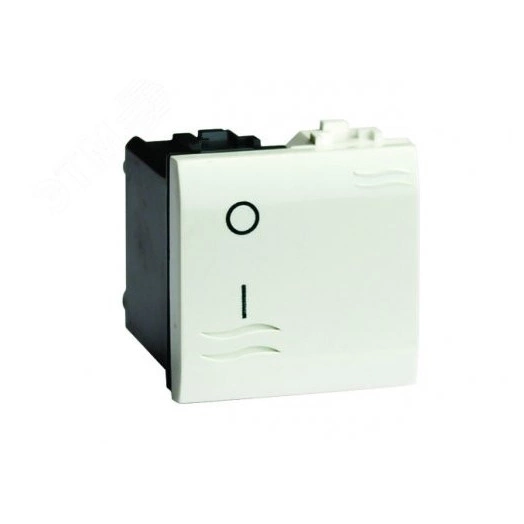 BRAVA Выключатель белый 2 модуля 2 полюса