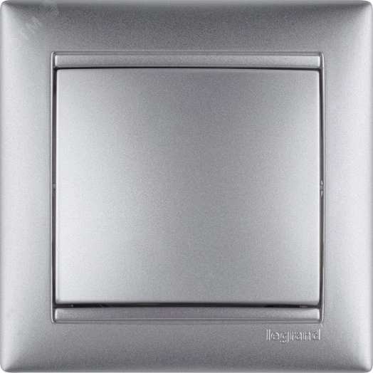 VALENA Рамка 1 пост горизонтальная алюминий