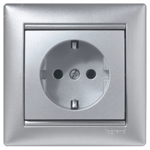 VALENA Рамка 1 пост горизонтальная алюминий