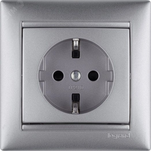 VALENA Рамка 1 пост горизонтальная алюминий