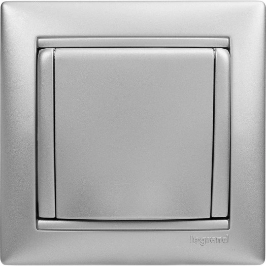 VALENA Рамка 1 пост горизонтальная алюминий