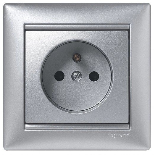 VALENA Рамка 1 пост горизонтальная алюминий