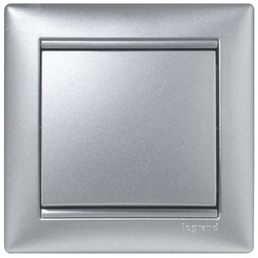 VALENA Рамка 1 пост горизонтальная алюминий