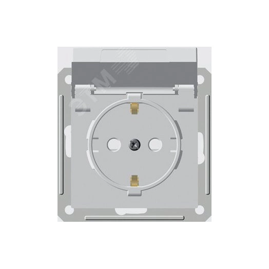 W59 Розетка с крышкой с заземлением в рамку IP44 белая