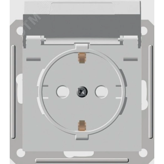 W59 Розетка с крышкой с заземлением в рамку IP44 белая