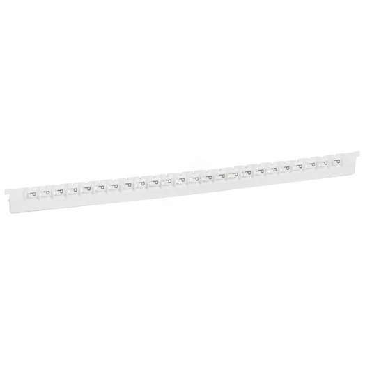 Планка маркировочная 2.3мм буквы (P) черная/белая Memocab 240шт