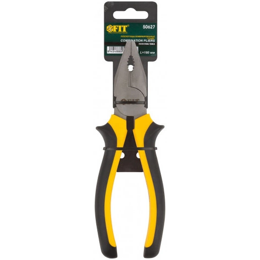 Плоскогубцы комбинированные ''Стайл'', мягкие прорезиненные ручки, молибденовое покрытие 180 мм